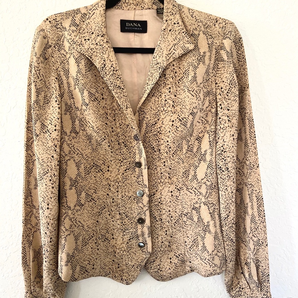 Snakeskin Silk Blouse